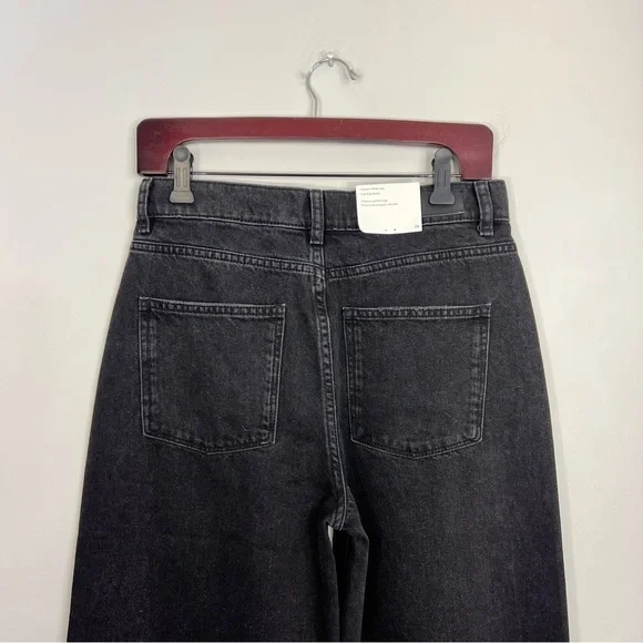 NWT DL1961 premium denim Hepburn wide leg high rise ankle jeans in Lark black 26 - Picture 8 of 17